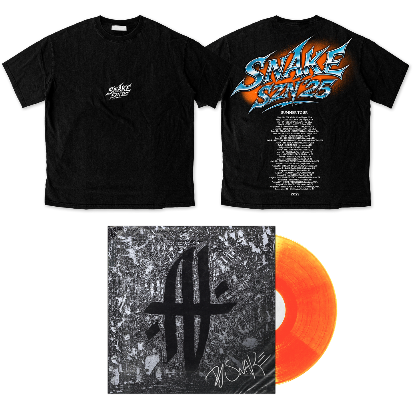 PACK VINYLE DÉDICACÉ + T-SHIRT SNAKE SZN 25